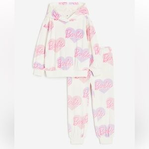 H&M x Barbie Velour Heart Print Set
